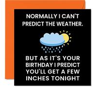 Funny Birthday Cards for Girlfriend Wife Her - Few Inches - Joke Happy Birthday Card from Boyfriend Husband Partner, Banter Gift, 145mm Rude Anniversary Greeting Card