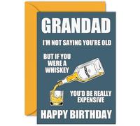 Funny Birthday Cards for Grandad - Aged Whiskey Whisky - Joke Rude Birthday Card for Grandad from Grandson Granddaughter, Humour 60th 70th 80th Bday A5 Grandparent Greeting Cards