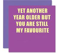 Funny Birthday Cards for Grandad - Another Year Older Still My Favourite - Banter Happy Birthday Card from Grandson Granddaughter Gifts, 145mm Joke Greeting Cards Gift Grandpa Gramps