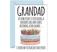 Funny Birthday Cards for Grandad - Fire Hazard - Joke Rude Birthday Card for Grandad from Grandson Granddaughter, Humour 60th 70th 80th Bday A5 Grandparent Greeting Cards
