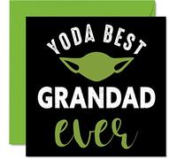 Funny Birthday Cards for Grandad - Yoda Best - Joke Happy Birthday Card for Grandad from Grandson Granddaughter, Banter Gifts, 145mm Father's Day Greeting Cards
