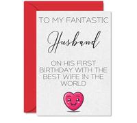 Funny Birthday Cards for Husband - Best Woman in the World - Cute Happy Birthday Card for Men Partner, 5x7 Inch Inappropriate Humorous Bday Greeting Cards Him