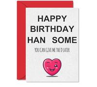 Funny Birthday Cards for Men - Get The D Later - Adult Happy Birthday Card for Boyfriend Husband Partner, 5x7 Inch Inappropriate Humorous Bday Greeting Cards Him