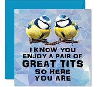 Funny Birthday Cards for Men - Great Pair - Rude Birthday Cards for Best Friend Dad Brother Son Uncle Grandad, 145mm Banter Joke Humour Greeting 60th Bday