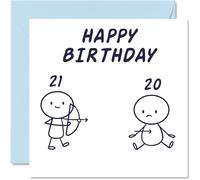 Funny Birthday Cards For Men Women - Arrow 21st Birthday - Card for Son Daughter Brother Sister Friend 145mm Bday Greeting Cards