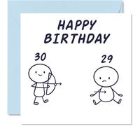 Funny Birthday Cards For Men Women - Arrow 30th Birthday - Card for Brother Sister Friend Colleague Uncle Auntie 145mm Bday Greeting Cards