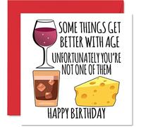 Funny Birthday Cards for Men Women - Better With Age - Rude Birthday Card for Mum Dad Brother Sister Son Daughter Nan Grandad, 145mm Greeting Cards, Joke Humour Bday Cards