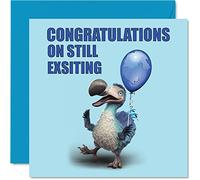 Funny Birthday Cards for Men Women - Dodo - Rude Happy Birthday Card for Mum Dad Brother Sister Son Daughter Nan Grandad, 145mm Banter Greeting Cards, Joke Humour Bday Cards