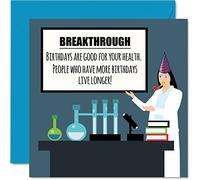 Funny Birthday Cards for Men Women - Live Longer - Rude Birthday Card for Dad Mum Auntie Uncle Brother Sister Grandad Gran, 145mm Joke Humour 60th Bday Greeting Cards