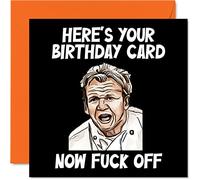 Funny Birthday Cards for Men Women - Now F*ck Off - Rude Birthday Card for Mum Dad Brother Sister Son Daughter Nan Grandad, 145mm Offensive Greeting Cards, Joke Humour Bday Cards