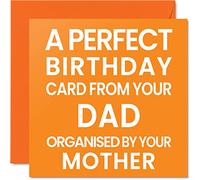 Funny Birthday Cards for Men Women - Organised By - Joke Happy Birthday Cards for Son Daughter from Mum Dad, Rude Son Gifts, 145mm Humour Bday Greeting Gift