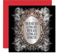 Funny Birthday Cards for Men Women - Smoke & Mirrors - Rude Birthday Card for Brother Sister Mum Dad Son Daughter Grandad Grandma, 145mm Joke Banter Humour Bday Greeting Cards