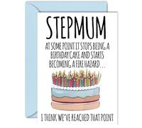Funny Birthday Cards for Step-Mum - Fire Hazard - Joke Rude Birthday Card for Step Mum from Step Son Daughter, Humour 40th 50th 60th 70th 80th Bday A5 Mummy Mama Greeting Cards
