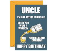 Funny Birthday Cards for Uncle - Aged Whiskey Whisky - Joke Rude Birthday Card for Uncle from Nephew Niece, Humour 60th 70th Bday A5 Greeting Cards