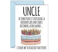 Funny Birthday Cards for Uncle - Fire Hazard - Joke Rude Birthday Card for Uncle from Nephew Niece, Humour 60th 70th Bday A5 Greeting Cards