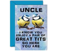 Funny Birthday Cards for Uncle - Great Pair - Joke Rude Birthday Card for Uncle from Nephew Niece, Humour 60th 70th Bday A5 Greeting Cards
