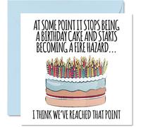 Funny Birthday Cards for Women and Men, Fire Hazard | Rude Birthday Card for Mum or Dad Sister Brother Daughter Son Grandad Nan, 145mm Greeting Cards, Joke Humour Bday Cards