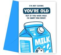 Funny Birthday Cards for Women and Men - If You Were Milk I'd Sniff You - Best Friend Birthday Card for Bestie - Happy Bday Cards for Friend Female or Male