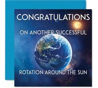 Funny Birthday Cards for Women and Men, Round the Sun