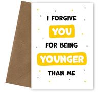 Funny Birthday Cards for Women and Men - Younger Than Me - Best Friend Birthday Card for Bestie - Happy Bday Cards for Friend Female or Male