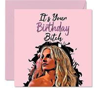 Funny Birthday Cards for Women Her - It's Your Birthday B*tch - Sassy Card for Sister Friend Colleague Mum Auntie Daughter Nanny, 145mm Ladies Woman Bday Greeting Cards