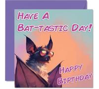 Funny Birthday Cards For Women Men - Cool Bat Sunglasses - Happy Birthday Card for Mum Dad Brother Sister Uncle Auntie Cousin Grandad Nanny Friend 145mm x 145mm Joke Pun Greeting Cards
