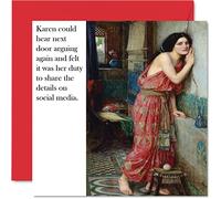 Funny Birthday Cards for Women Men - Gossiping Neighbour - Happy Birthday Card for Mum Dad Brother Sister Son Daughter Nan Grandad, 145mm Joke Humour Banter Bday Greeting Cards