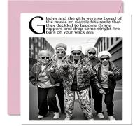 Funny Birthday Cards for Women Men - Grime Grannys - Happy Birthday Card for Mum Wife Partner Sister Daughter Friend Work Coleague Bestie, 145mm Joke Humour Banter Bday Greeting Cards
