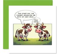 Funny Birthday Cards for Women Men - How Dairy - Happy Birthday Card for Mum Dad Brother Sister Son Daughter Nan Grandad, 145mm Joke Humour Banter Bday Greeting Cards