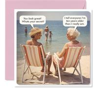 Funny Birthday Cards for Women Men - What's Your Secret - Happy Birthday Card for Mum Dad Brother Sister Son Daughter Nan Grandad, 145mm x 145mm Joke Humour Banter Bday Greeting Cards