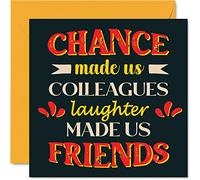 Funny Birthday Cards for Work Colleague - Laughter Made Us Friends - Joke Happy Birthday Card from Friend, Colleague Gifts, 145mm Banter Friendship Greeting Cards Gift