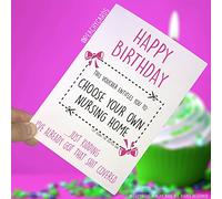 Funny Birthday Cards Funny Joke Voucher Card for Mum Mom Best Friend Card Funny Card, Card for Her Funny Joke Voucher Nursing Home Fun PC259