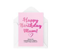 Funny Birthday Cards Happy Birthday Mum Sorry I Ruined Your Cards Friend Cute Greeting Card Witty Humour Laughter Banter Joke Fun CBH102