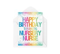 Funny Birthday Cards | Happy Birthday To An Amazing Nursery Nurse Card | Friend Occupation Work Colleague Coworker School | CBH1099