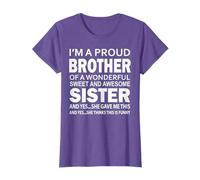 funny Birthday gift for brother from awesome sister Present T-Shirt