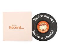 Funny Birthday Gift for Men and Women - For the Record Vinyl Birthday Card with Envelope | 30th, 40th, 50th, 60th, and 70th Birthday Gifts for Her, Him, Sister, Best Friend