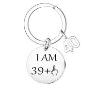 Funny Birthday Gifts for Family Friends Happy 13th 16th 18th 21st Birthday Keyring for Daughter Son Sister Brother Funny 30th 40th 50th 60th 70th Birthday Gifts for Mum Dad Grandma Grandpa (40th)