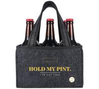 Funny Birthday Gifts for Men, Personalised Beer Bottle Carrier Felt Tote Bag, Presents for Dad, Husband, Brother, BBQ, Picnic and Party, Father’s Day Christmas