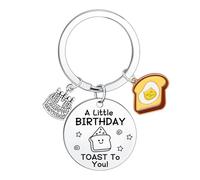 Funny Birthday Gifts for Women Men Happy Birthday Keyring Funny Emotional Positive Toast Gifts for Girls Boys Daughter Son Mum Dad Sister Best Friend Her Him Women Men Sweet Birthday Present