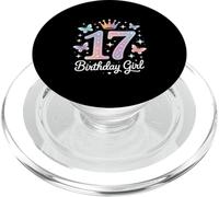 Funny Birthday Girl 17 Saying Sparkle Crown Magic PopSockets PopGrip for MagSafe