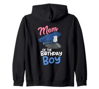Funny Birthday Mom Police Theme Party Matching Zip Hoodie