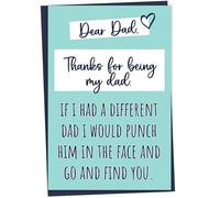 Funny Birthday or Fathers Day Card for Dad, Dear Dad Thanks for Being My Dad, Birthday Card Dad, Rude Card for Dad, Rude Fathers Day Card for Dad