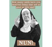 Funny Birthday Received Nun Card - Vintage Humor Riff Raff Greeting Card