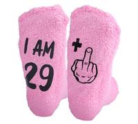 Funny Birthday Socks for Women Novelty Socks 30th Birthday Gifts for Women Socks Happy Birthday Gifts Ideas for Mom Grandmother Friend Aunt (One Size, 29+1)