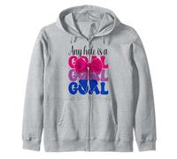 Funny Bisexual Bi Pride Flag LGBTQ Any Hole Is A Goal Zip Hoodie