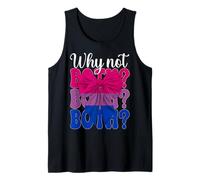 Funny Bisexual Bi Pride Flag LGBTQ Coquette Bow Why Not Both Tank Top