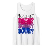 Funny Bisexual Bi Pride Flag LGBTQ Coquette Bow Why Not Both Tank Top
