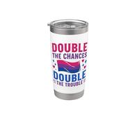 Funny Bisexual Double The Chances Double The Trouble Stainless Steel Insulated Tumbler