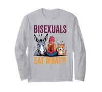 Funny Bisexuals Eat What Animals Gay Pride LGBTQ Fun Long Sleeve T-Shirt