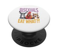 Funny Bisexuals Eat What Animals Gay Pride LGBTQ Fun PopSockets Adhesive PopGrip